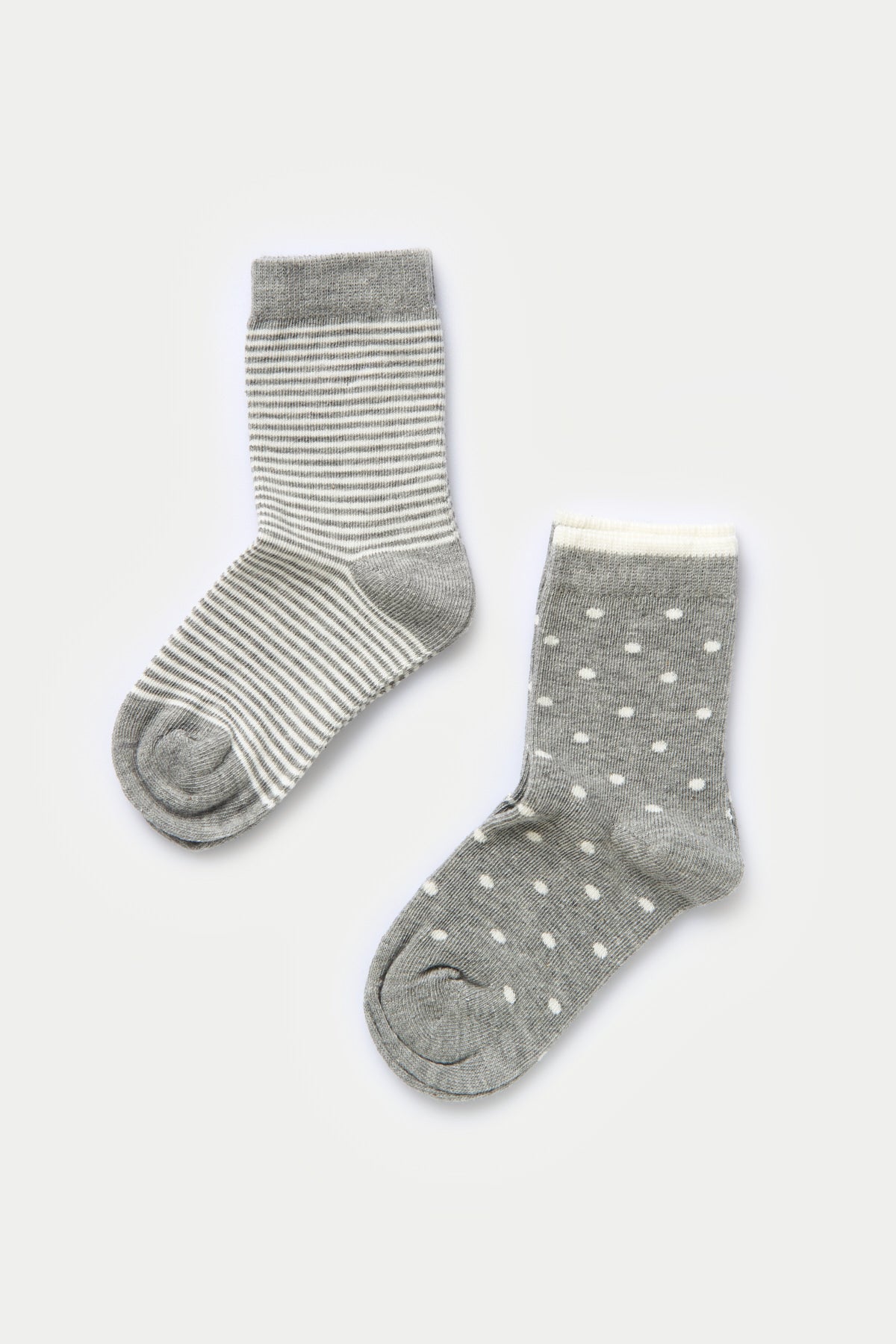 GREY MELANGE - ECRU SOCKS