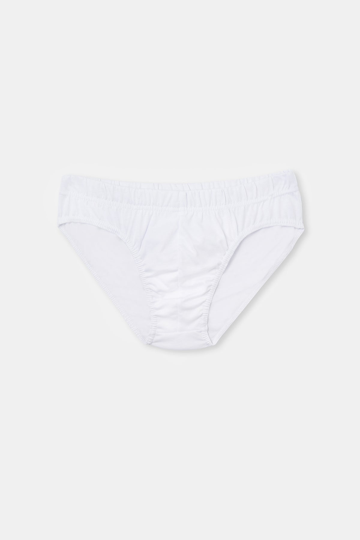 Beyaz Penye 2'li Pamuklu Slip Külot