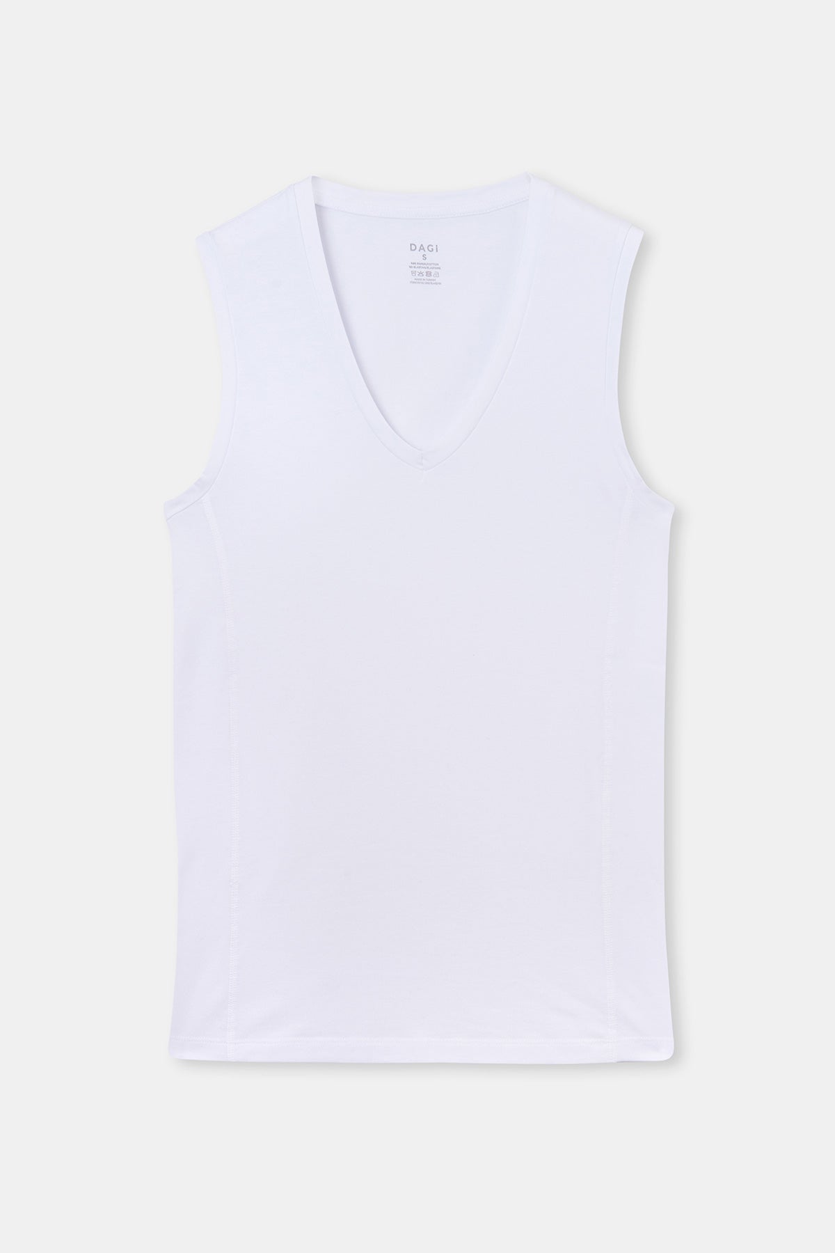 WHITE T-SHIRT SLEEVLESS