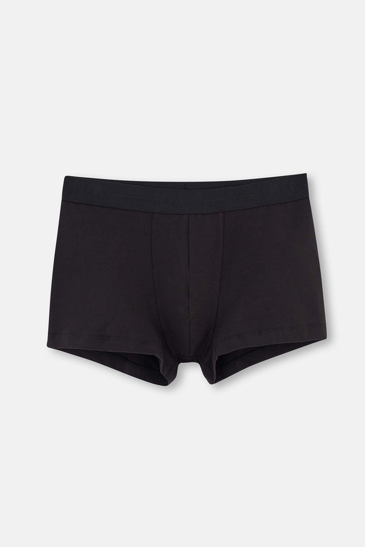 Siyah Compact Düz Boxer