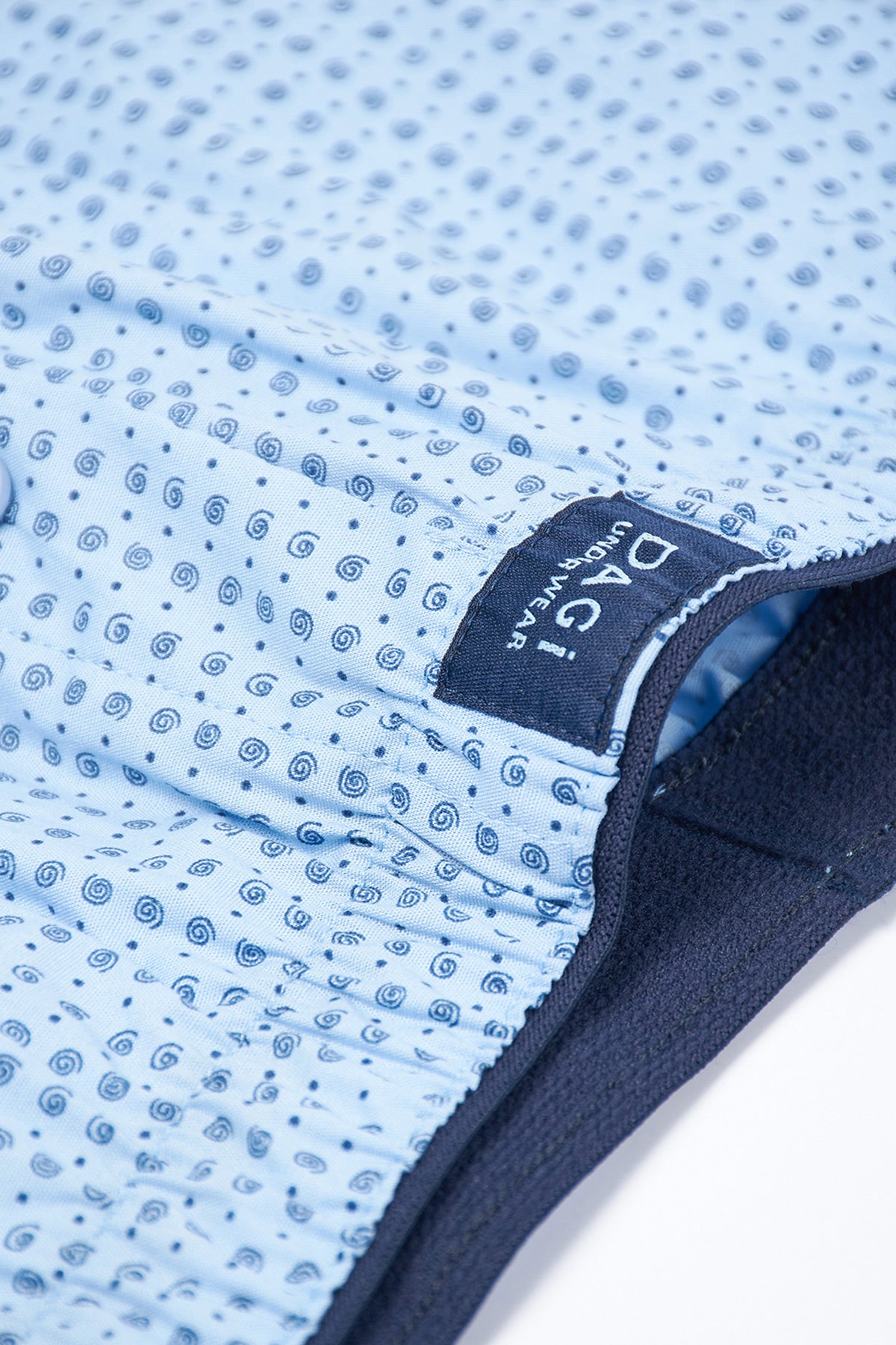 Mavi Desenli Poplin Lyc Boxer