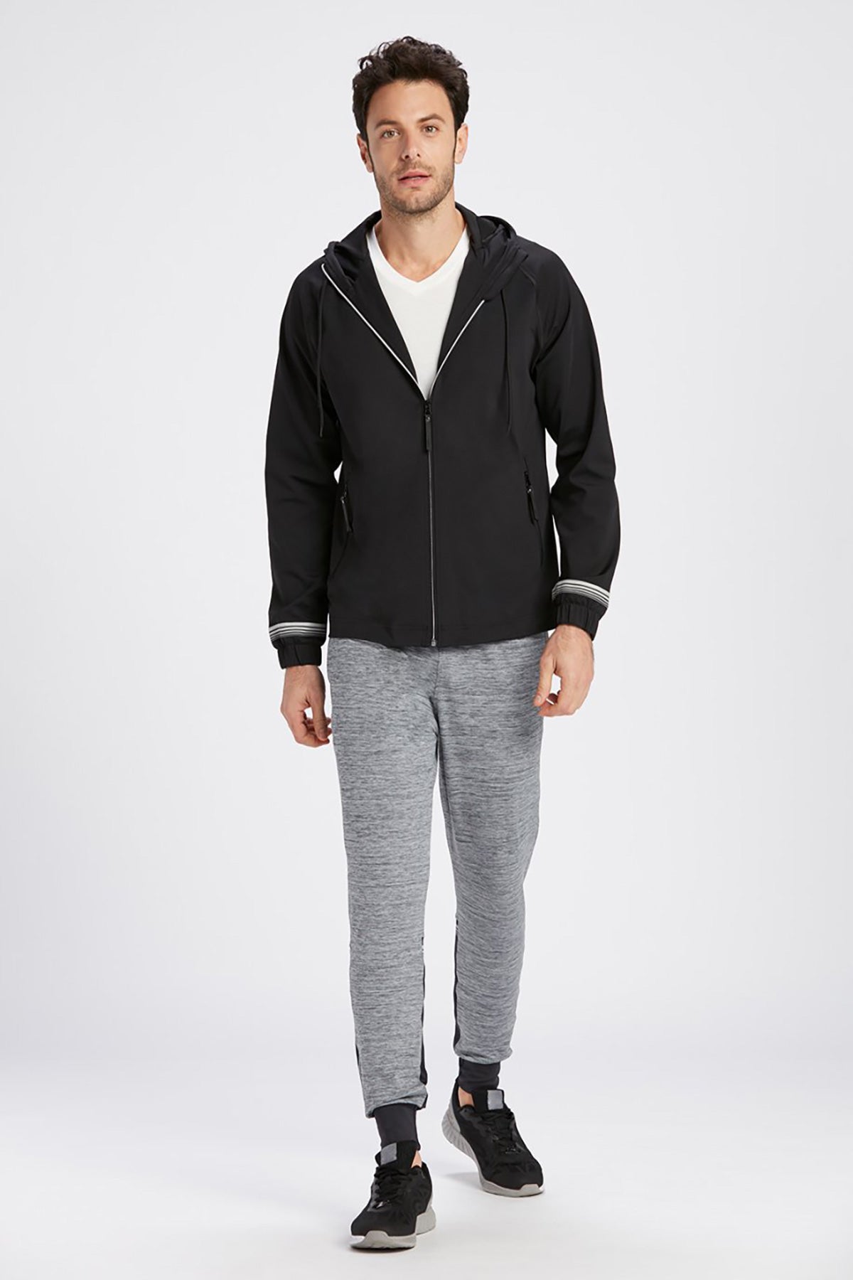 GREY MELANGE TRACKSUIT BOTTOM