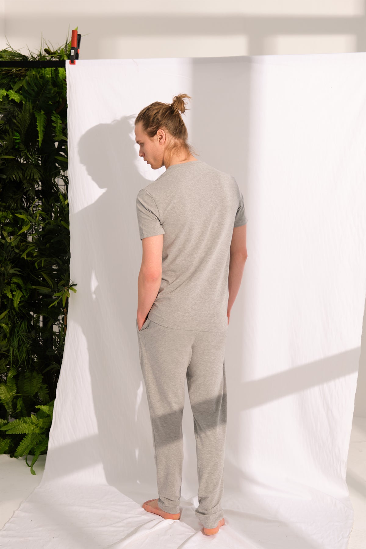 GREY MELANGE ONE PIECE TOP- ONE PIECE BOTTOM