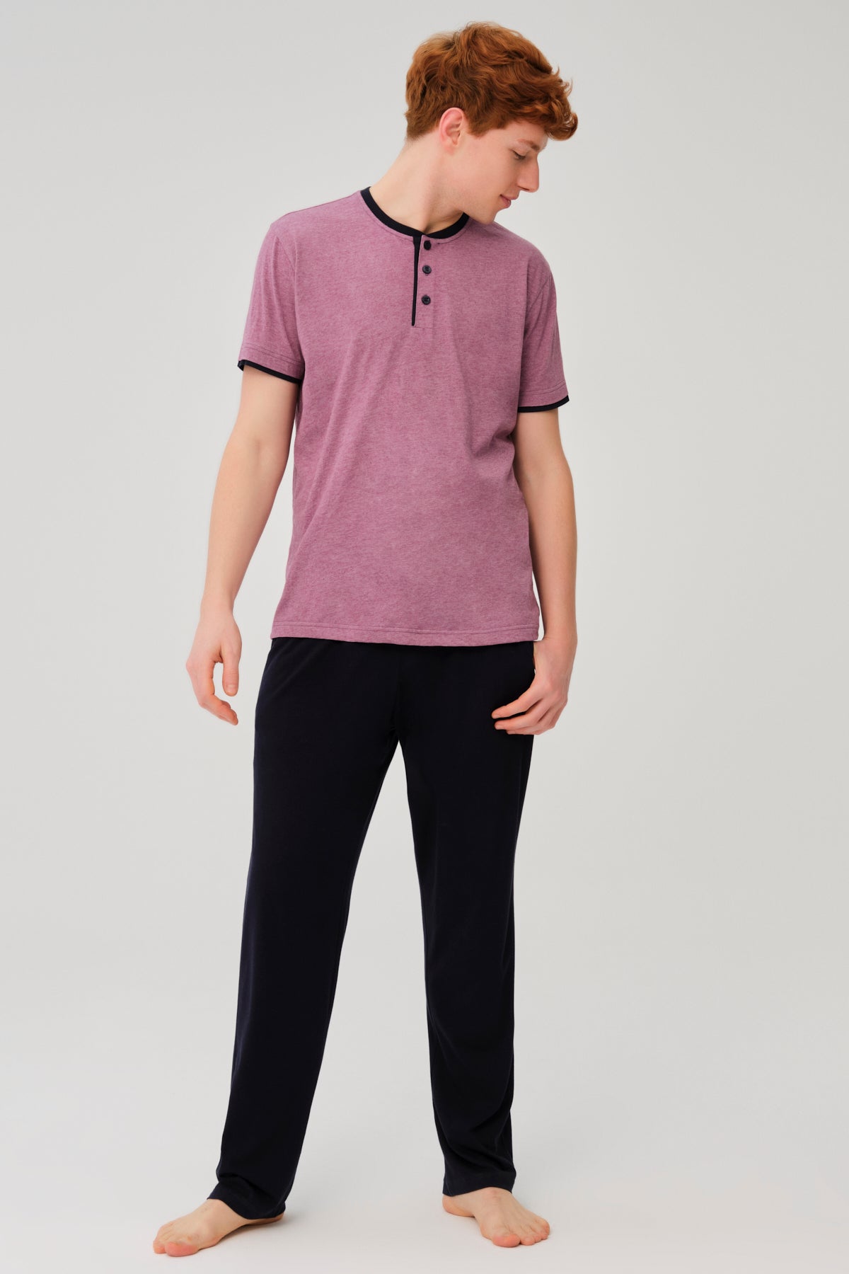 PURPLE MELANGE PYJAMA SET