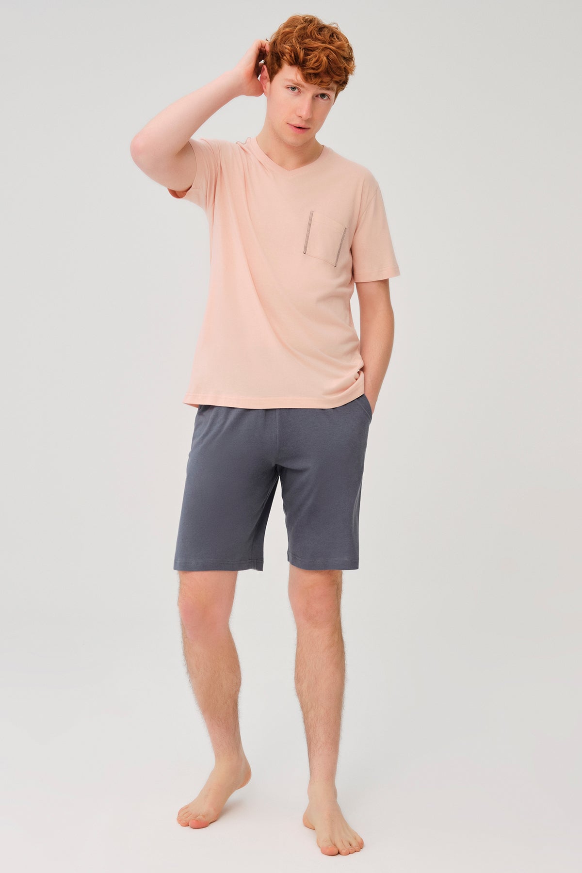 SALMON SHORTS SET