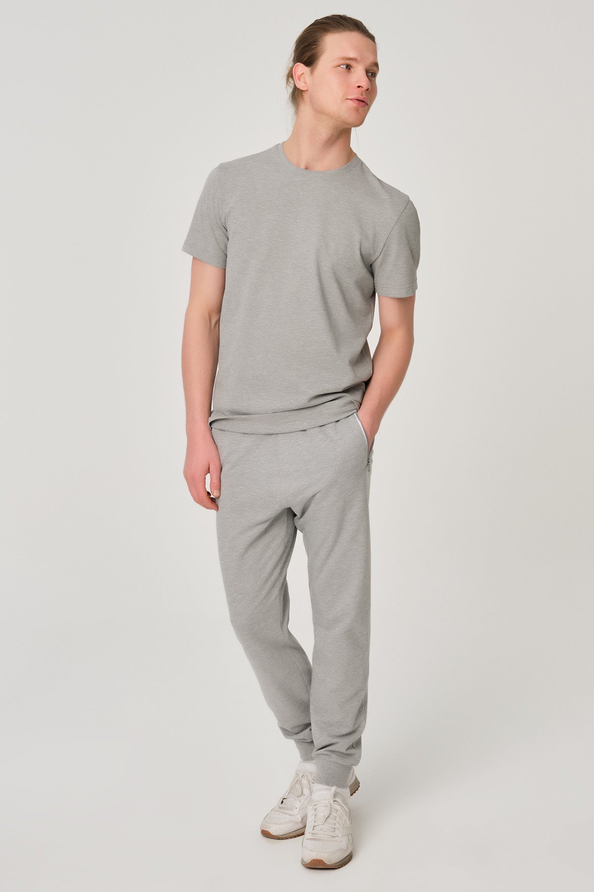 GREY ONE PIECE TOP- ONE PIECE BOTTOM