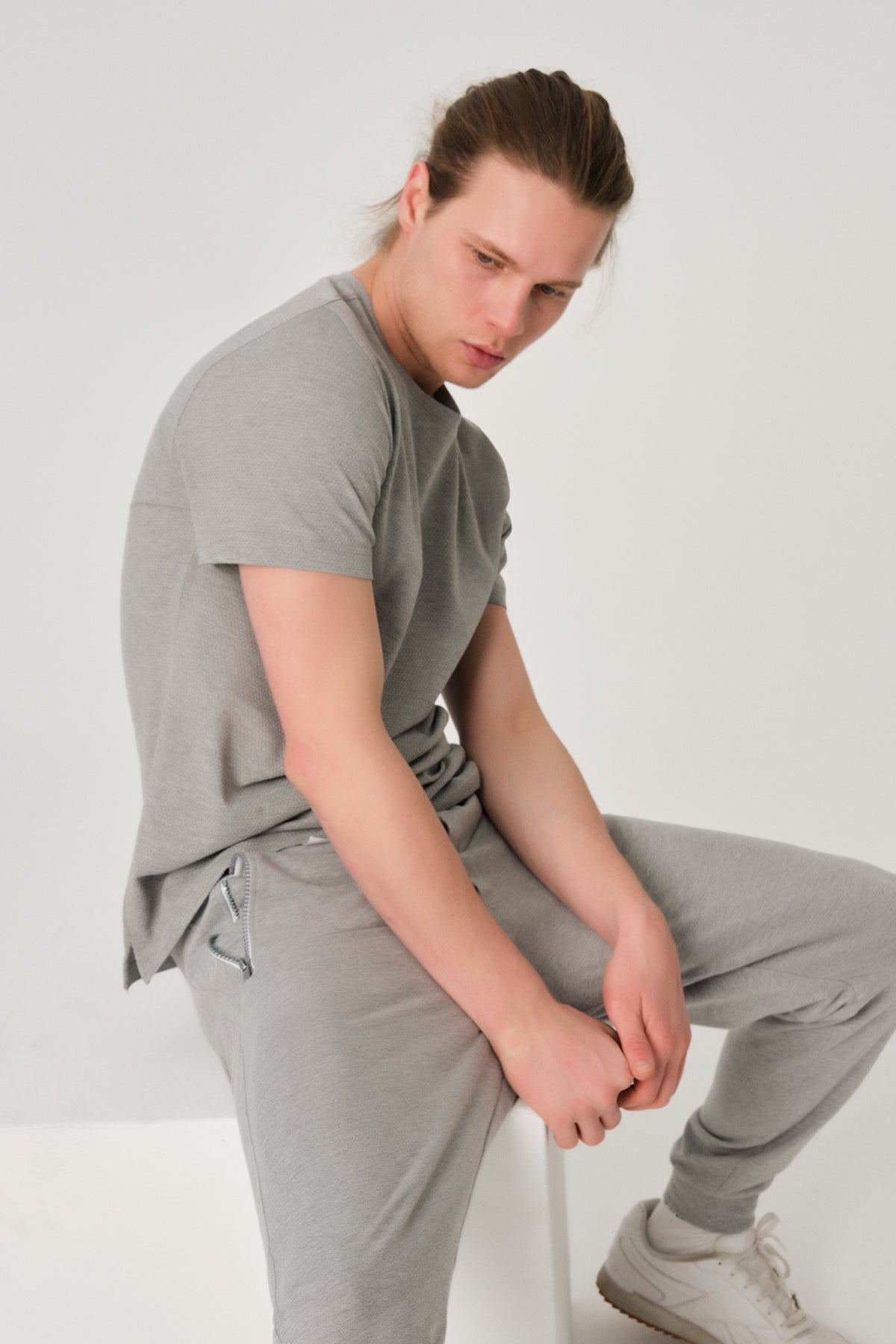 GREY ONE PIECE TOP- ONE PIECE BOTTOM