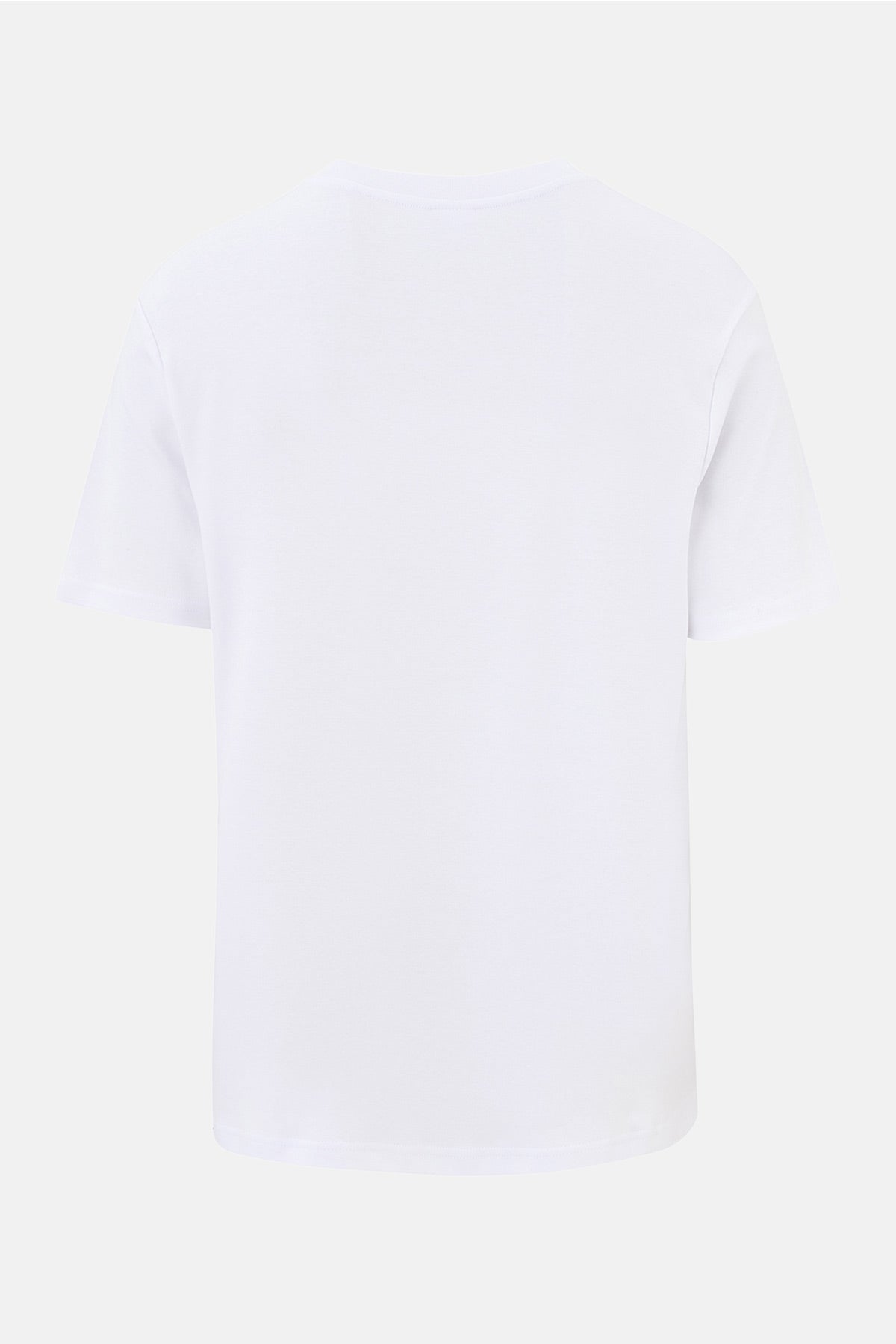 White SILK FINISHING INTERLOCK CREW NECK T-SHIRT