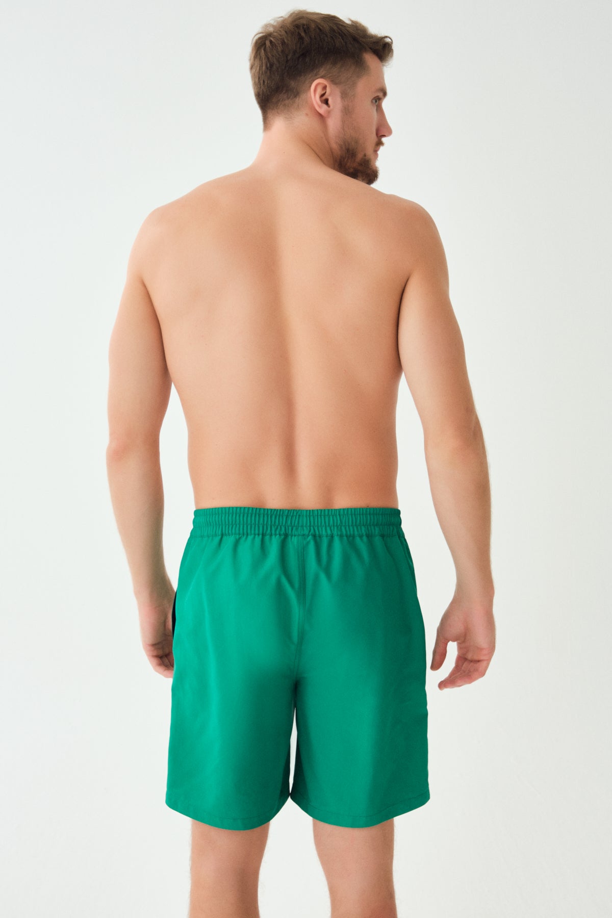 Yeşil Micro Orta Düz Şort