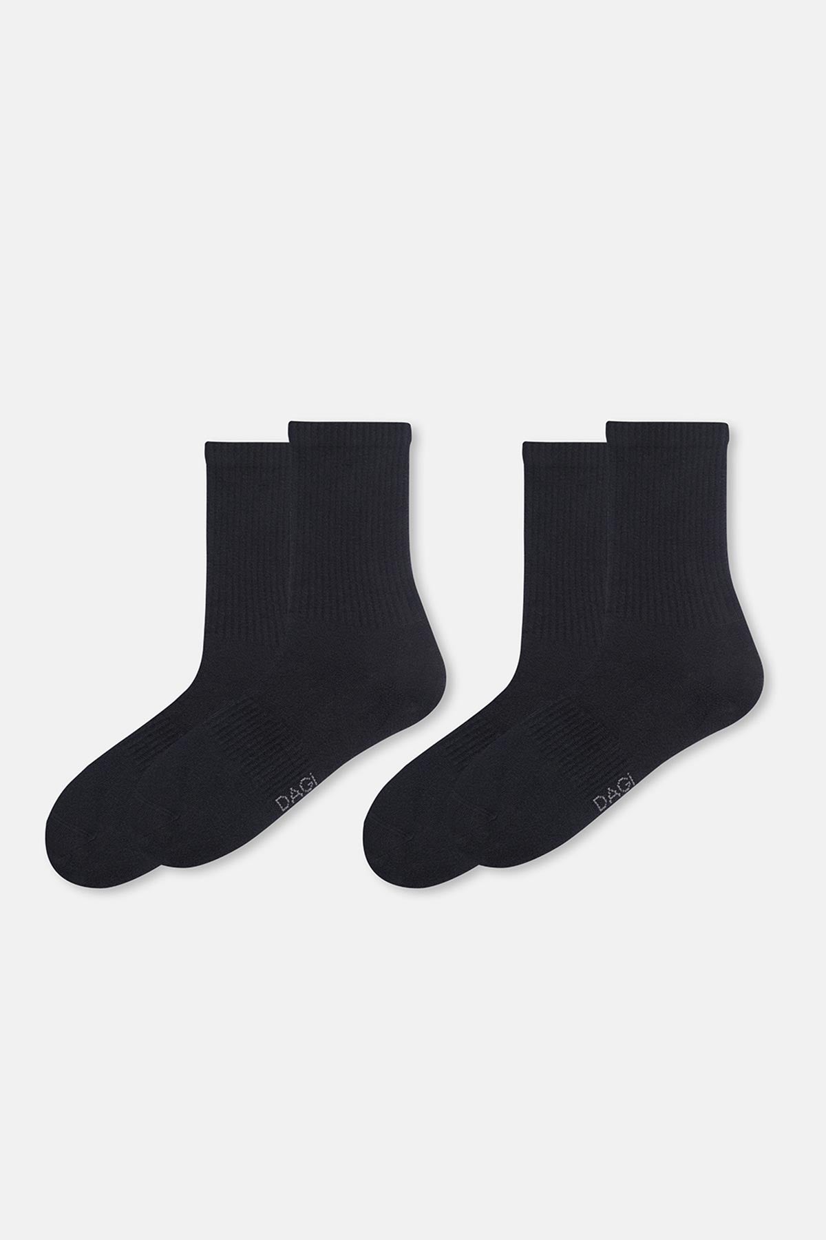 Siyah Erkek 2'Li Basic Spor Çorap