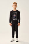 Siyah Erkek Çocuk Sweatshirt