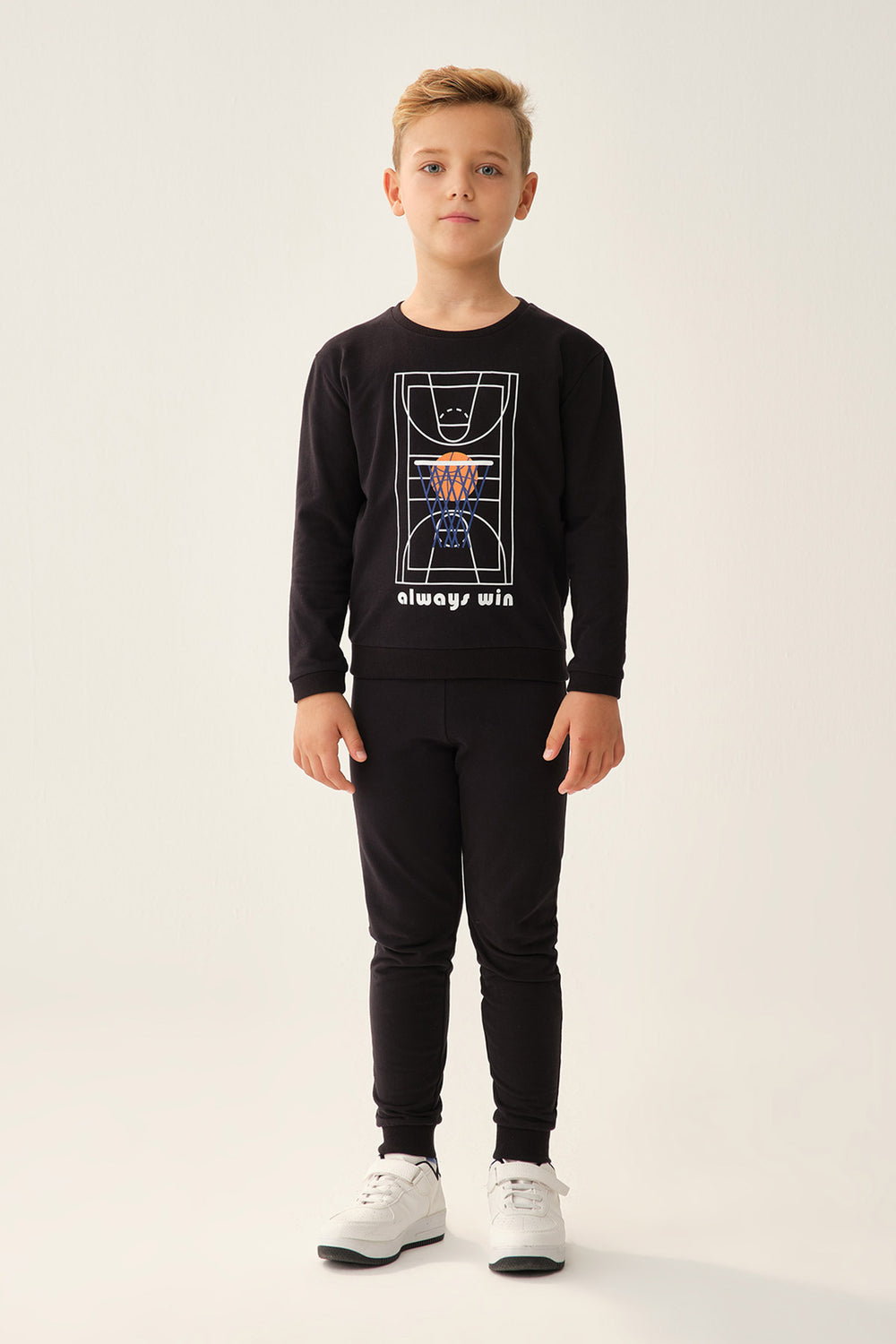 Siyah Erkek Çocuk Sweatshirt