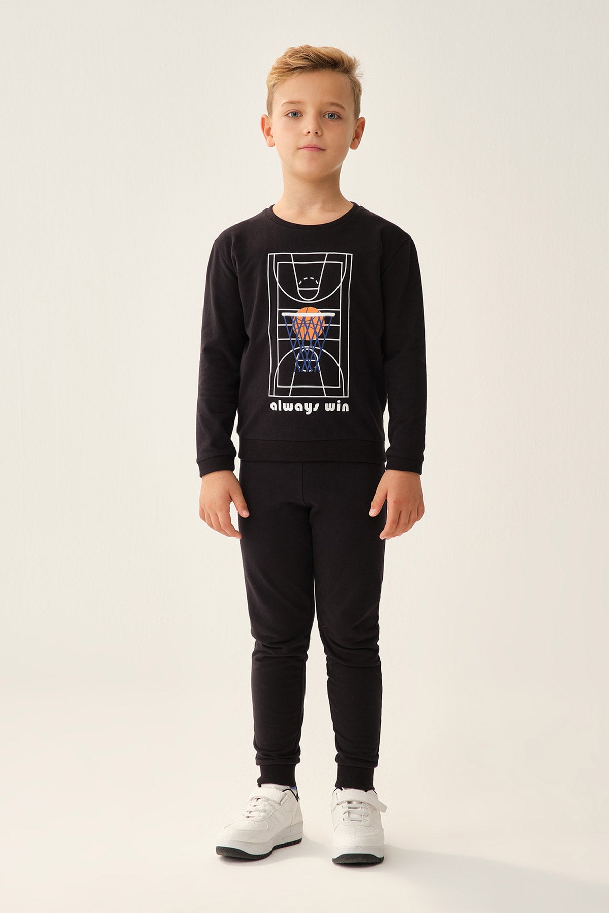 Siyah Erkek Çocuk Sweatshirt
