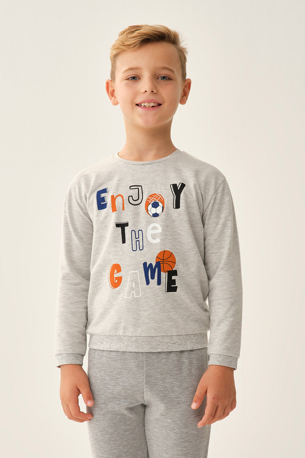 Gri Erkek Çocuk Sweatshirt