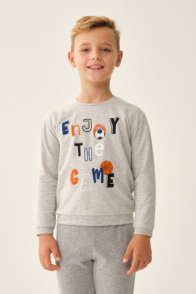 Gri Erkek Çocuk Sweatshirt