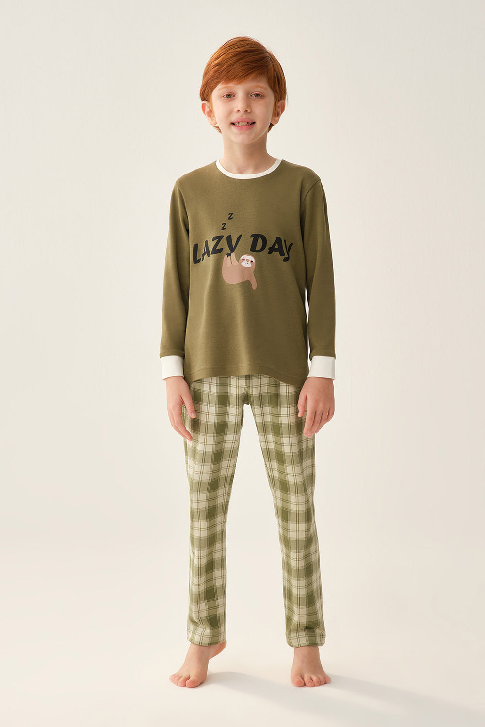 KHAKI PYJAMA SET