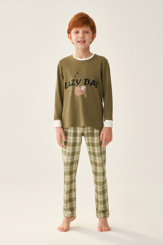 KHAKI PYJAMA SET