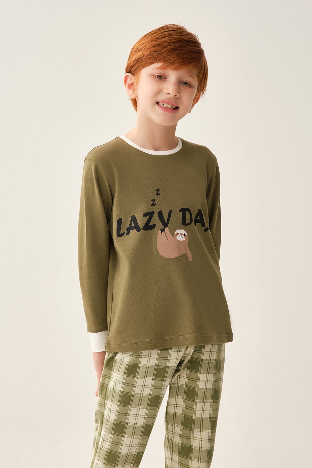 KHAKI PYJAMA SET
