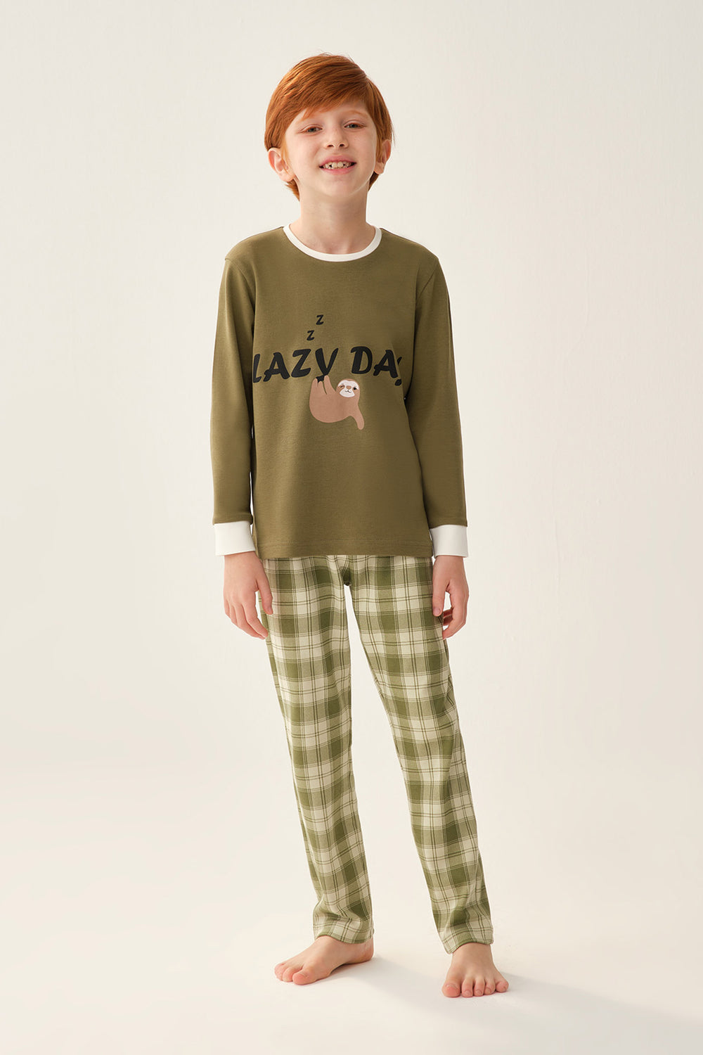 KHAKI PYJAMA SET