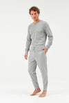 GREY MELANGE TRACKSUIT BOTTOM
