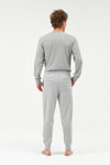 GREY MELANGE TRACKSUIT BOTTOM