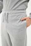 GREY MELANGE TRACKSUIT BOTTOM