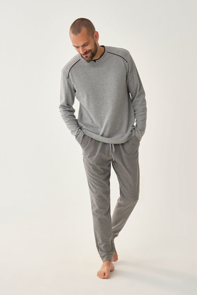 GREY MELANGE PYJAMA SET