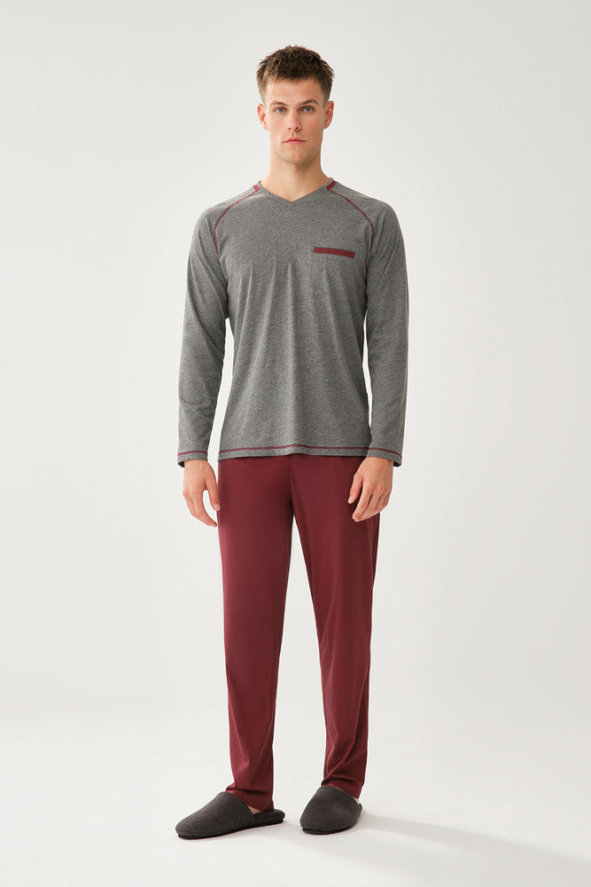 ANTHRACITE MELANGE PYJAMA SET