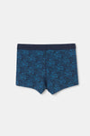 Petrol Mavisi D-Men Petrol si Desenli Compact Penye Boxer