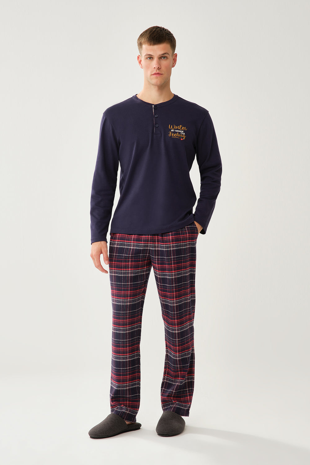 NAVY PYJAMA BOTTOM