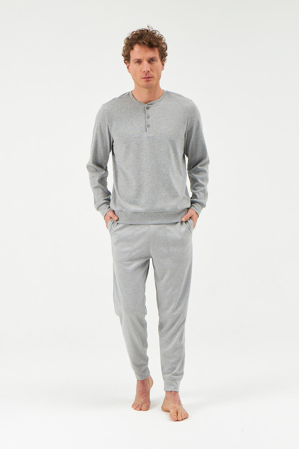 GREY PYJAMA TOP