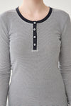 NAVY PYJAMA TOP