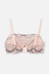 Pembe Balenli Dantelli Bralet Sütyen
