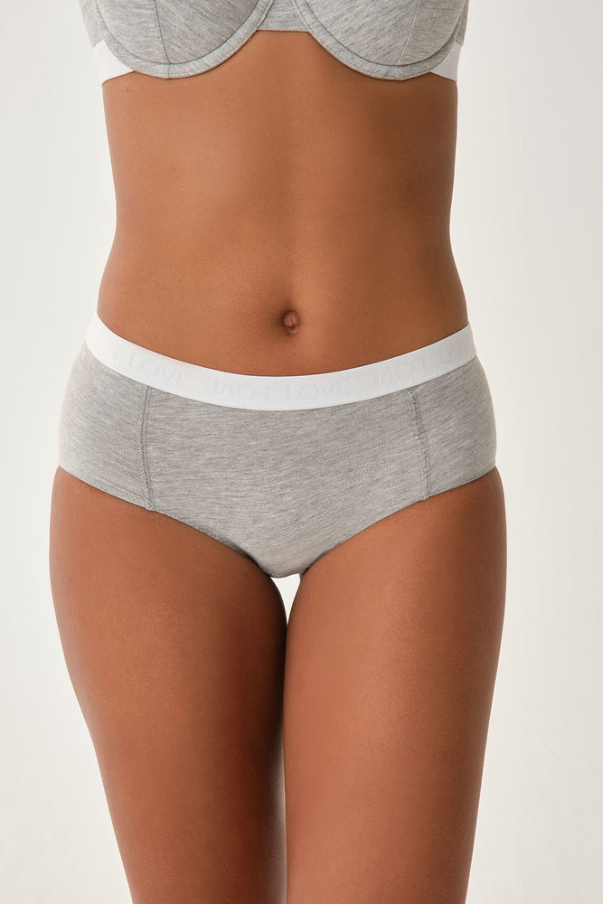 GREY MELANGE SLIP