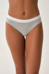 Gri Melanj Bel Bantlı Külot