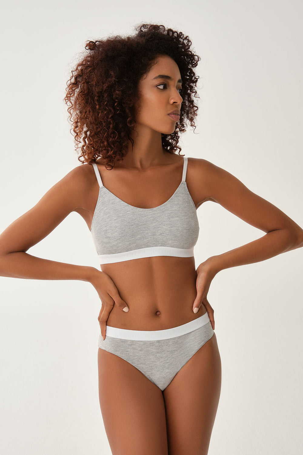 GREY MELANGE SLIP