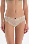 Bej Dantelli Tanga Külot