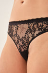 Siyah Dantelli Slip Külot