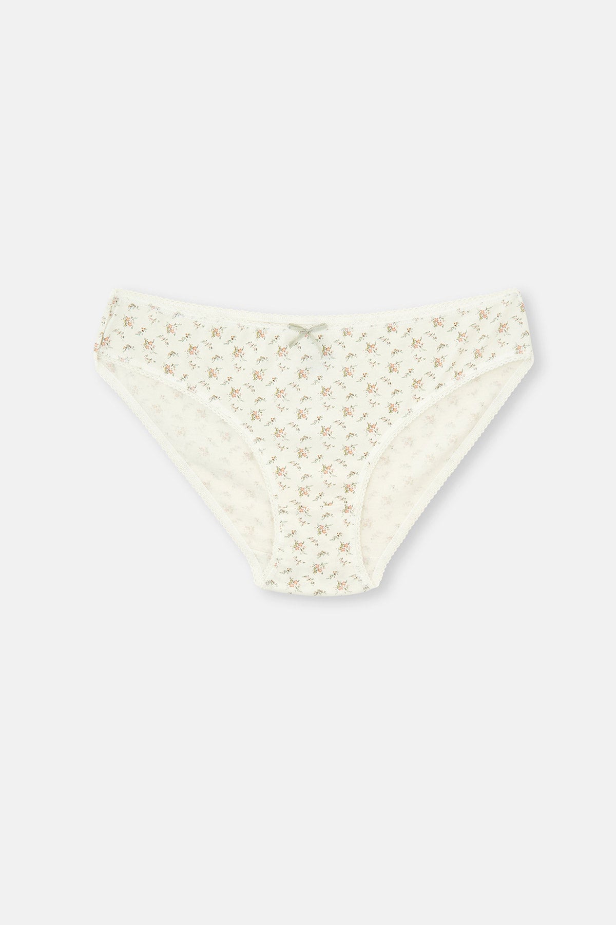 Beyaz Desenli Desenli Slip