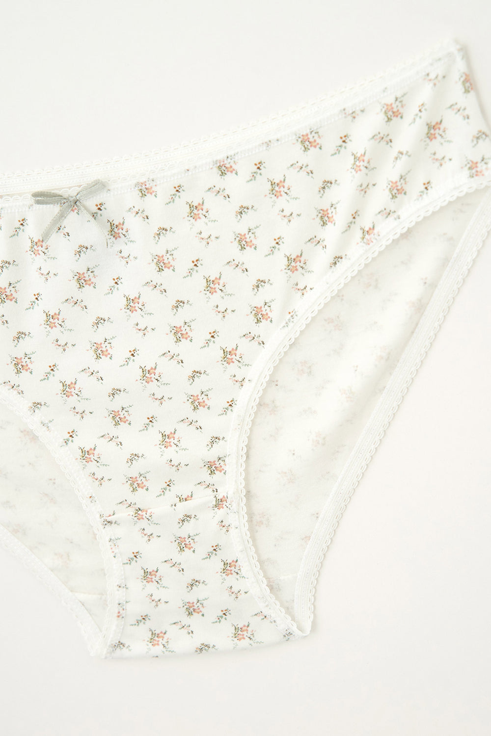 Beyaz Desenli Desenli Slip