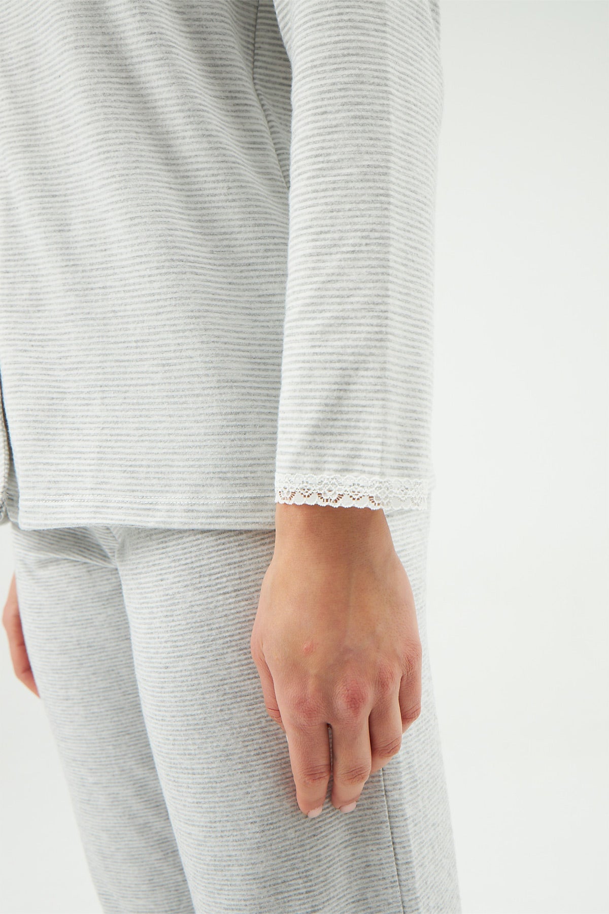 GREY PYJAMA TOP