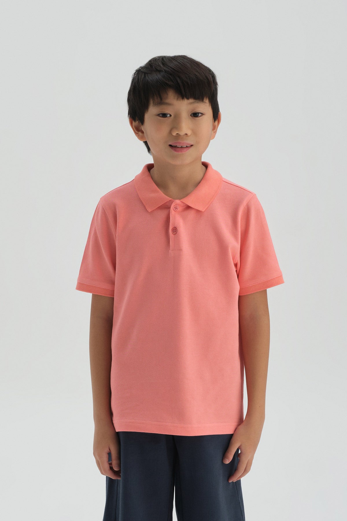 SALMON POLO T-SHIRT