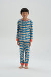 BLUE PRINTED PYJAMA SET