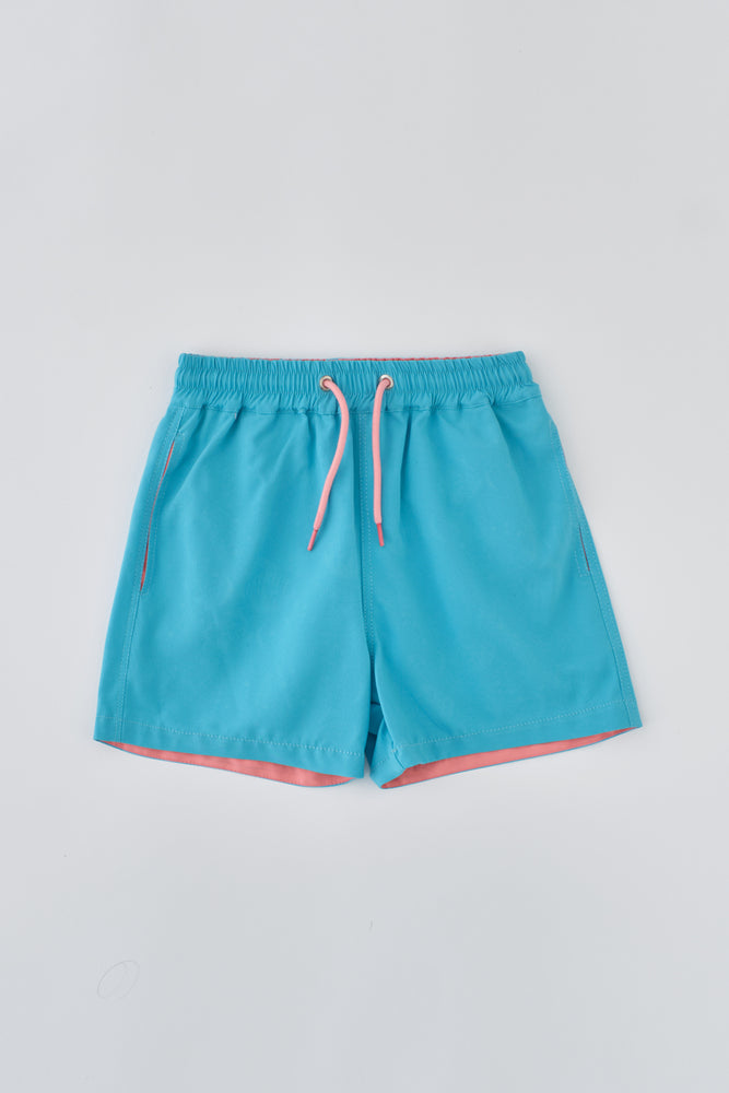 TURQUOISE - SALMON SWIM SHORT