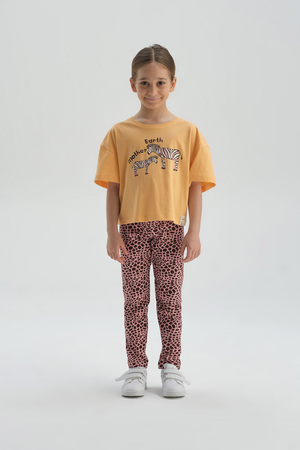 SALMON PRINTED LEGGINGS