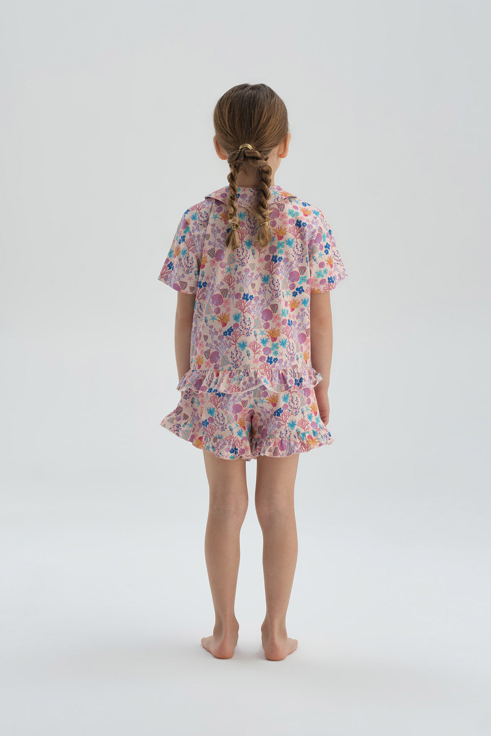 PINK PRINTED SHORT PYJAMA SET