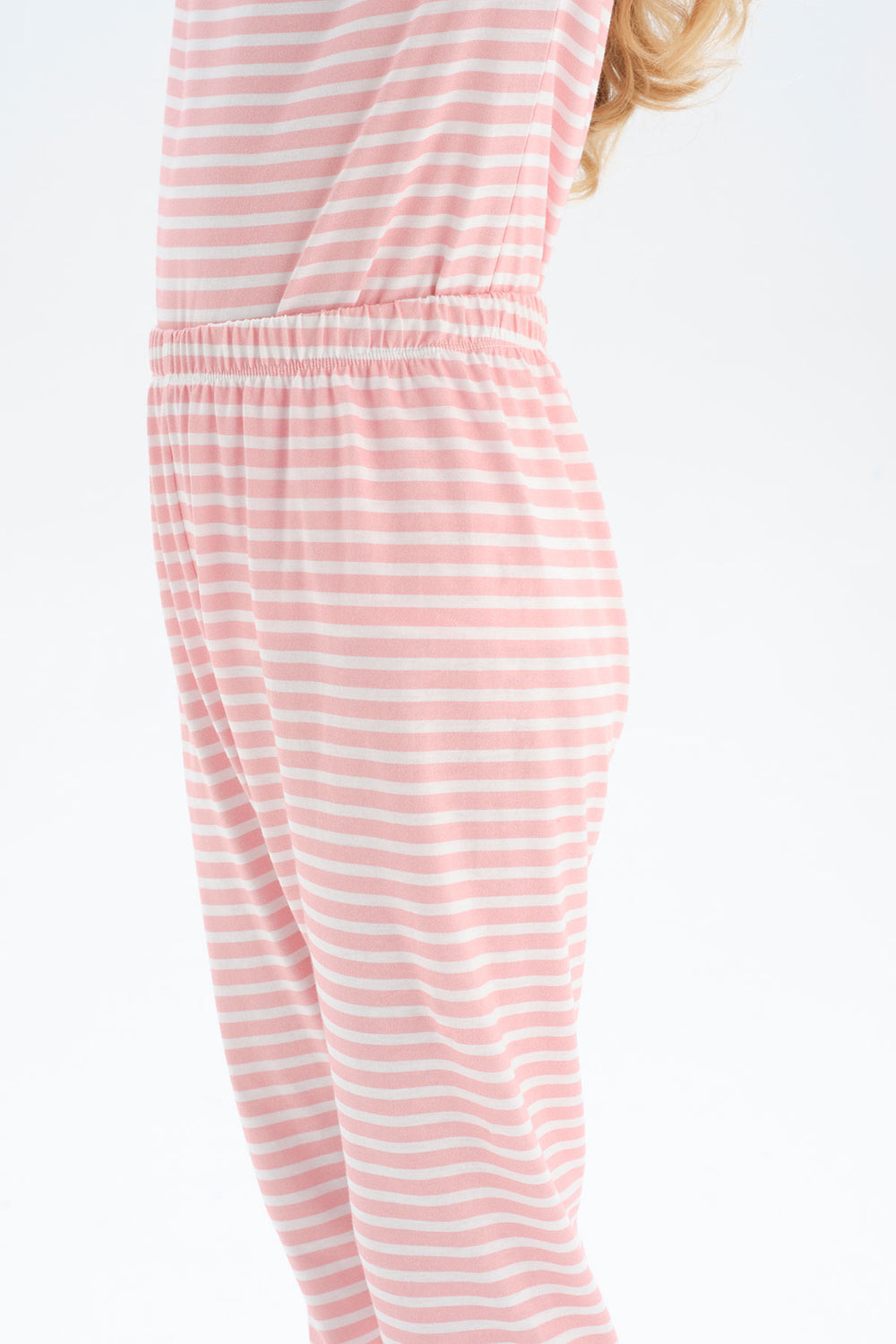 PINK STRIPED PYJAMA SET