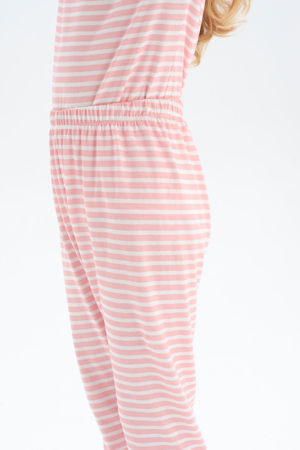 PINK STRIPED PYJAMA SET