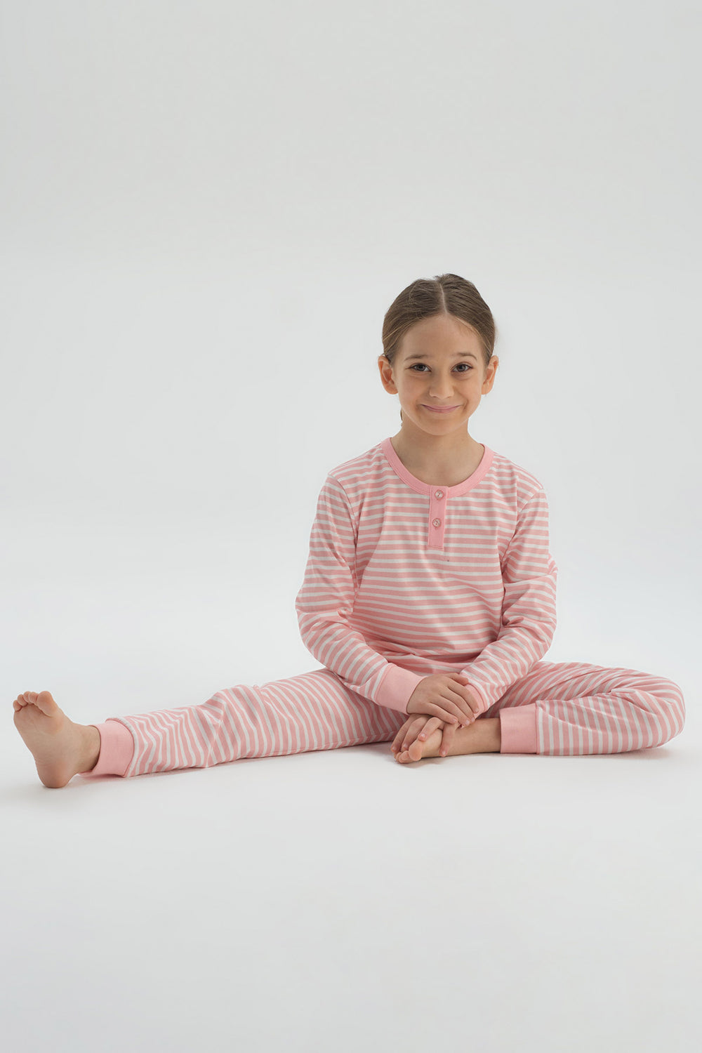 PINK STRIPED PYJAMA SET