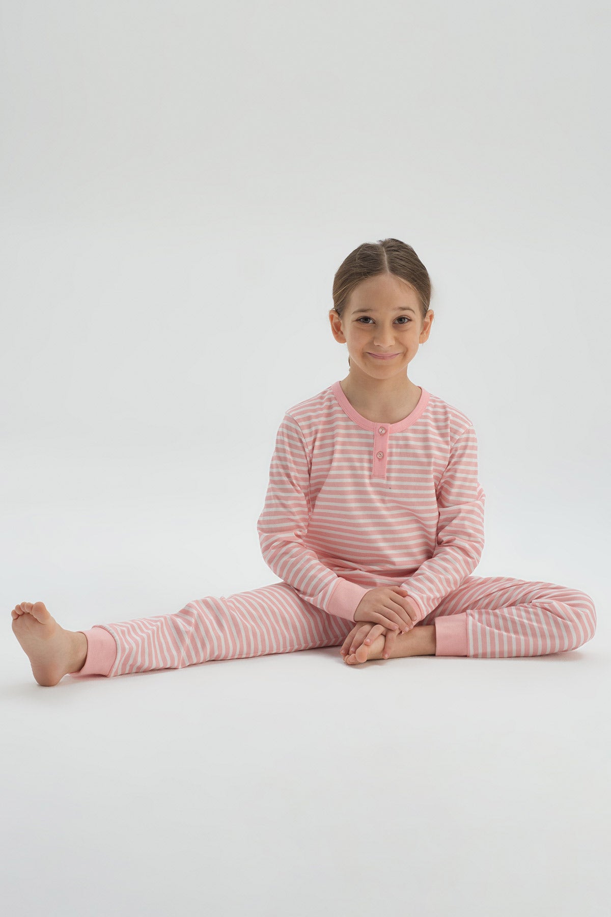 PINK STRIPED PYJAMA SET